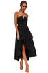 Sexy Black V Cut Strapless Party Cocktail Dress